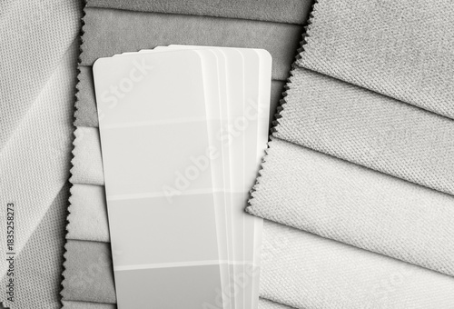 a variety of fabrics with a color palette. New trending colour of the 2026 year 