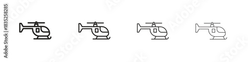 Helicopter icon on white background. Modern simple icon vector illustration.