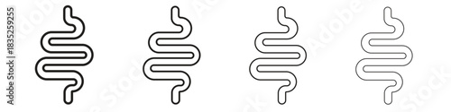 Intestines icon on white background. Modern simple icon vector illustration.