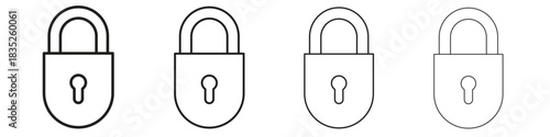 Lock closed icon on white background. Modern simple icon vector illustration.