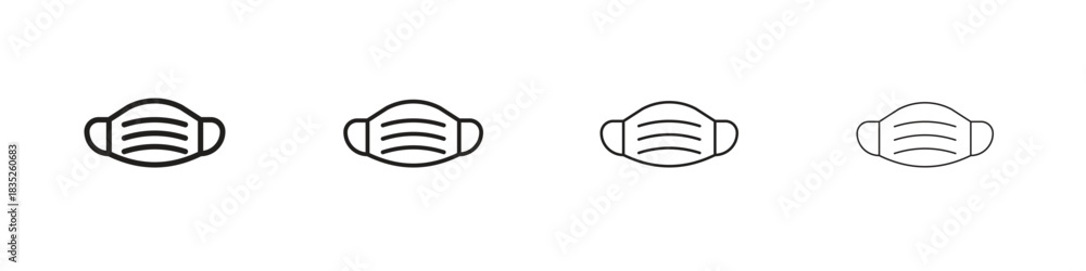 Fototapeta premium Mask icon on white background. Modern simple icon vector illustration.