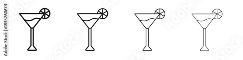 Martini glass icon on white background. Modern simple icon vector illustration.