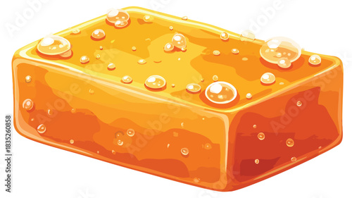 Soap Vector Illustration with Outline on White Background