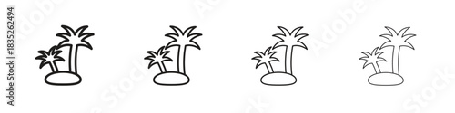 Palm tree icon on white background. Modern simple icon vector illustration.