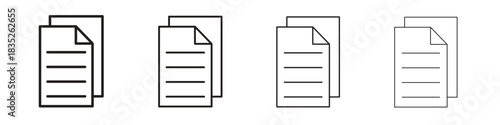 papers icon on white background. Modern simple icon vector illustration.