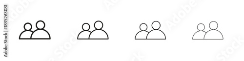 people icon on white background. Modern simple icon vector illustration.