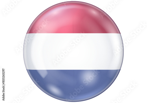 Free Download Netherlands Flag Glossy Round Button Isolated - GFXLoad