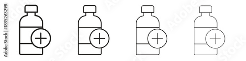 Pill bottle icon on white background. Modern simple icon vector illustration.