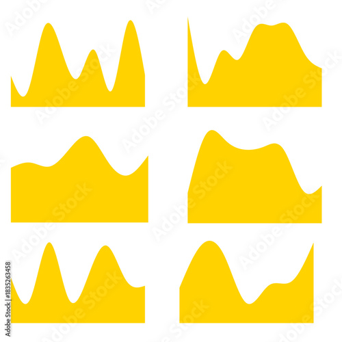 Abstract Wave and Curve Divider Collection – Modern Separator Elements for Website Header and Footer, Web and App UI Design Vector Illustration