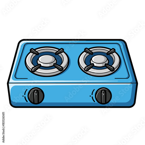a two-burner gas stove