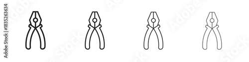 Pliers icon on white background. Modern simple icon vector illustration.