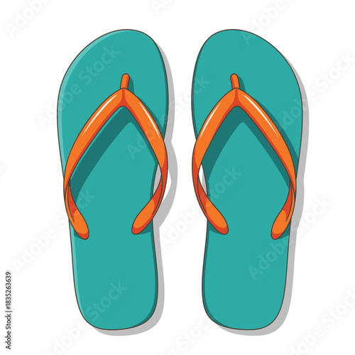 colorful flip flops