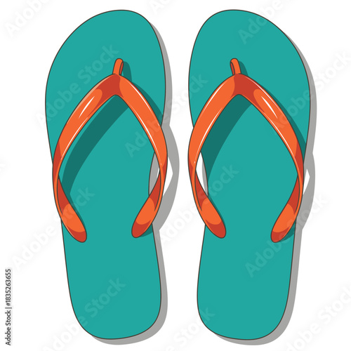 colorful flip flops
