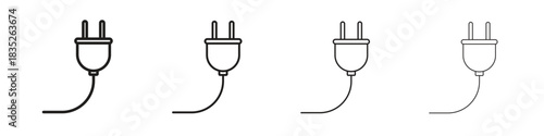 Plug adapter icon on white background. Modern simple icon vector illustration.