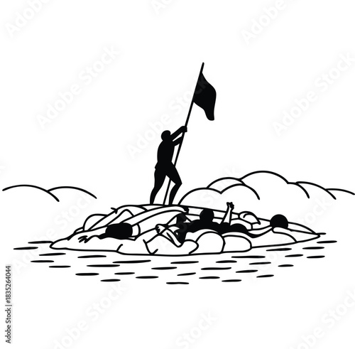 Patriotic victory day celebration graphic design