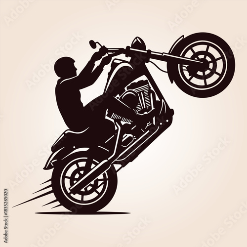 Motorcycle Vector Silhouette, Classic Silhouette Of A Motorcycle, Vintage Cruiser Motorcycle, Vintage Motorcycle Vector Silhouette, Motorcycle Silhouette.