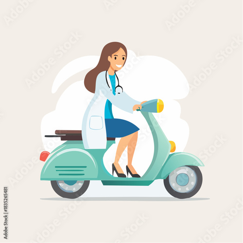 girl on scooter