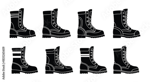 Silhouette illustrations of various women s and men s shoe styles displayed
