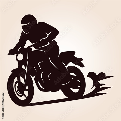 Motorcycle Vector Silhouette, Classic Silhouette Of A Motorcycle, Vintage Cruiser Motorcycle, Vintage Motorcycle Vector Silhouette, Motorcycle Silhouette.
