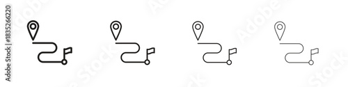 Roadmap icon on white background. Modern simple icon vector illustration.