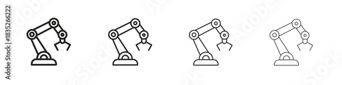 Robot arm icon on white background. Modern simple icon vector illustration.