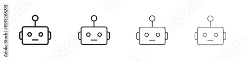 Robot icon on white background. Modern simple icon vector illustration.