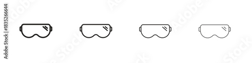 Safety goggles icon on white background. Modern simple icon vector illustration.