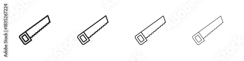 Saw icon on white background. Modern simple icon vector illustration.