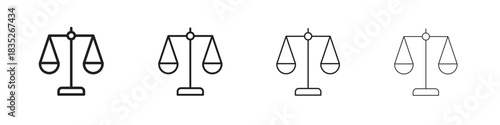 Scales of justice icon on white background. Modern simple icon vector illustration.