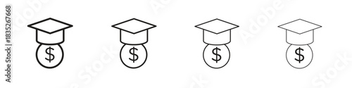 Scholarship icon on white background. Modern simple icon vector illustration.