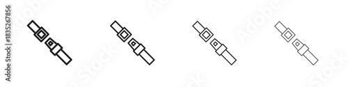Seatbelt icon on white background. Modern simple icon vector illustration.
