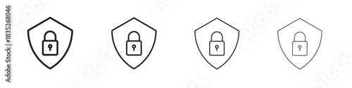Security lock icon on white background. Modern simple icon vector illustration.