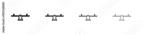 Seesaw icon on white background. Modern simple icon vector illustration.