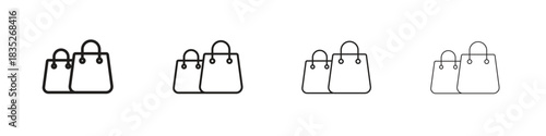 Shopping bag icon on white background. Modern simple icon vector illustration.