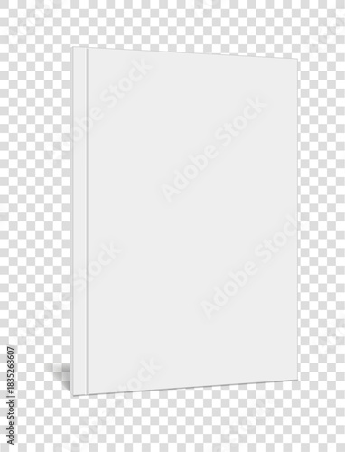 A mockup of a vertically arranged magazine, brochure, or thin book on a transparent background. 3D vector illustration for your design.