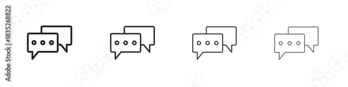 Speech bubble icon on white background. Modern simple icon vector illustration.