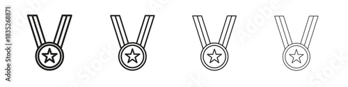 Sports medal icon on white background. Modern simple icon vector illustration.