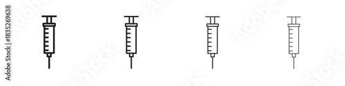 Syringe injection icon on white background. Modern simple icon vector illustration.