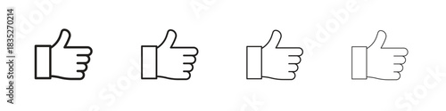 thumbs up icon on white background. Modern simple icon vector illustration.