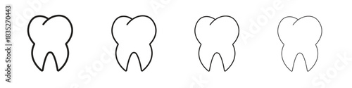 Tooth icon on white background. Modern simple icon vector illustration.