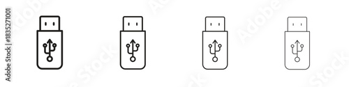 USB icon on white background. Modern simple icon vector illustration.