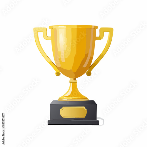 Trophy Cup Gold Vector Illustration