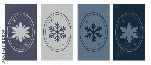 Christmas Snowflakes, Festive Holiday, Winter Wonderland, Vector Illustration, Phone Wallpaper, Seamless Pattern, Modern Seasonal Design, Minimalist Trendy Background