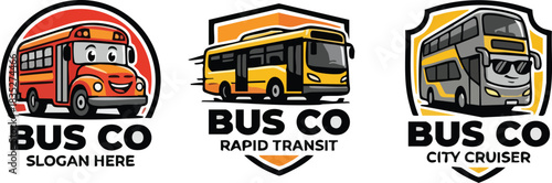 set vector illustration of a Bus