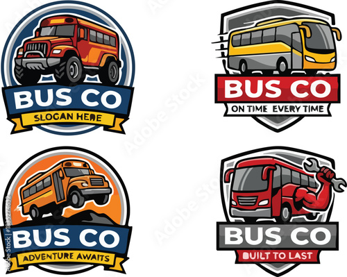 set vector illustration of a Bus