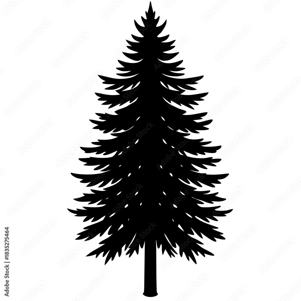 Fototapeta premium christmas tree isolated on white background