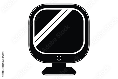 smart mirror display vector icon  silhouette illus