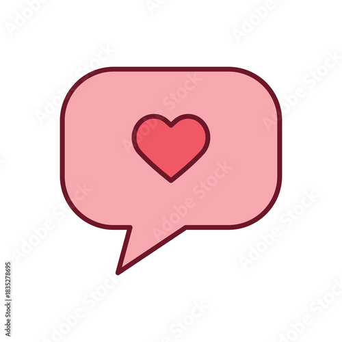 An illustration of a brightly colored Valentine's Day icon on a white background