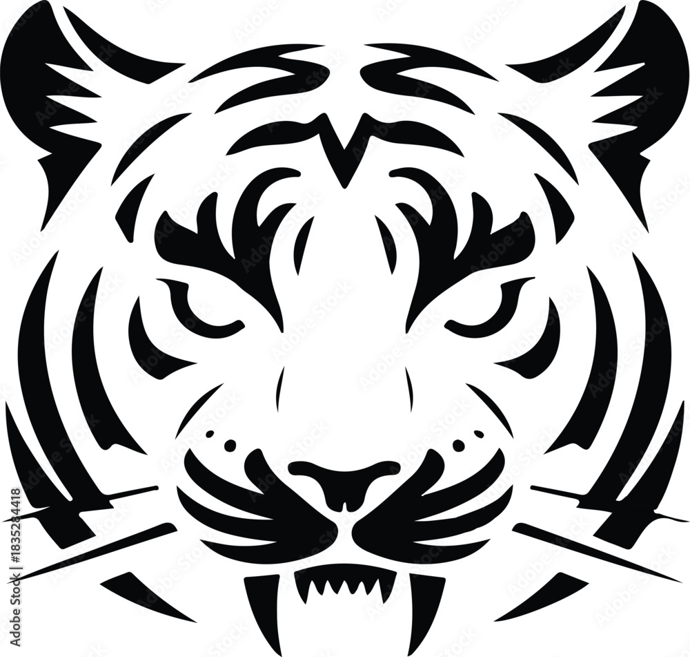 Fototapeta premium A simple icon of a tiger