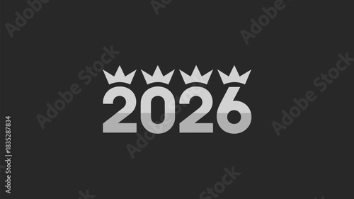 Bold 2026 graphic for new year celebrations and themed events, ideal for invitations, posters, and social media campaigns, celebrate the future!